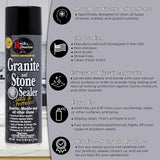 Rock Doctor Granite Sealer for Marble, Stone, and Tile Countertops, Streak-Free Finish with Stain Resistant Moisture Protection, Interior and Exterior Use, Pack of 6