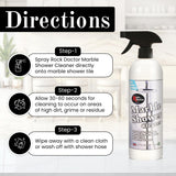 Rock Doctor Marble Shower Cleaner Spray, Marble Cleaner, Granite Cleaner, Quartz, Ceramic & Stone Cleaner | Soap Scum & Hard Water Stain Remover, 24.oz Pack of 1
