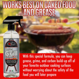 Rock Doctor Master Grill Grate Cleaner, 24 oz. Cleaning Spray for Drip Pans, Oven Grates, Smokers, and Components, Non-Abrasive Liquid Solution Removes Grease, Grime, and Dried Food – Pack of 1