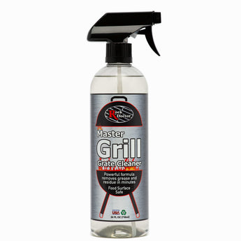 Rock Doctor Master Grill Grate Cleaner, 24 oz. Cleaning Spray for Drip Pans, Oven Grates, Smokers, and Components, Non-Abrasive Liquid Solution Removes Grease, Grime, and Dried Food – Pack of 1