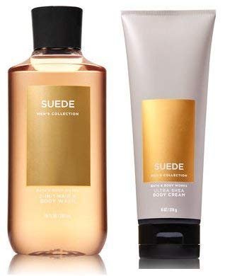 Bath and Body Works Men's Collection Ultra Shea Body Cream & 2 in 1 Hair and Body Wash SUEDE.