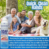 Rock Doctor Foaming Hand Soap In Seconds, 2 Pack, Spray Bottle Dispenser, Fresh Scent, No Rinse Alcohol Free Sanitizer, Gentle on Soft Skin, Home, Work, and School