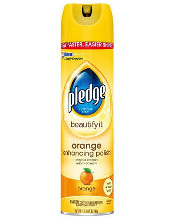 Pledge Orange Clean Furniture Spray 9.70 oz (Pack of 2)