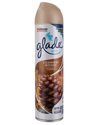 Glade Cashmere Woods Air Freshener Aerosol, 8 Ounce - 12 per case.