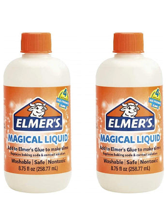 Elmers Glue Slime Magical Liquid Activator Solution, 8.75 fl. oz. Bottle - Great for Making Slime, 2 Pack
