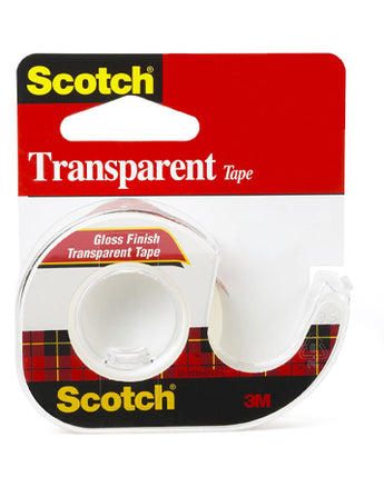 Scotch Transparent Tape, 1/2 in x 1000 in, 1 Dispenser/Pack (174)