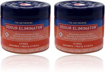 Ozium Gel Smoke & Odor Eliminator - The Original Anywhere Odor Eliminator & Deodorizer, Fresh Citrus Scent for Home, Office, RV and Car Air Freshener 4.5 oz Gel (Pack of 2)