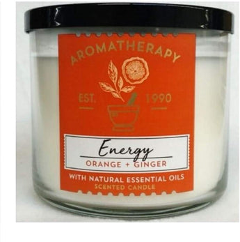Bath & Body Works 3-Wick Scented Aromatherapy Candle - Energy - Orange & Ginger