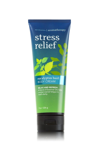 Bath and Body Works Stress Relief Eucalyptus Basil Body Cream 8 Ounce