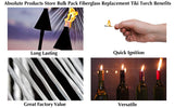 Absolute Products Store Fiberglass Replacement Tiki Torch Wicks - 1/2 by 10 Inch Long For Your Summer Craft Projects