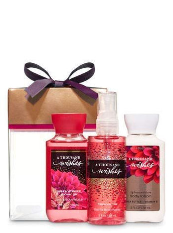 Bath & Body Works A Thousand Wishes Mini Box Gift Set | Shower Gel, Body Lotion & Fragrance Mist