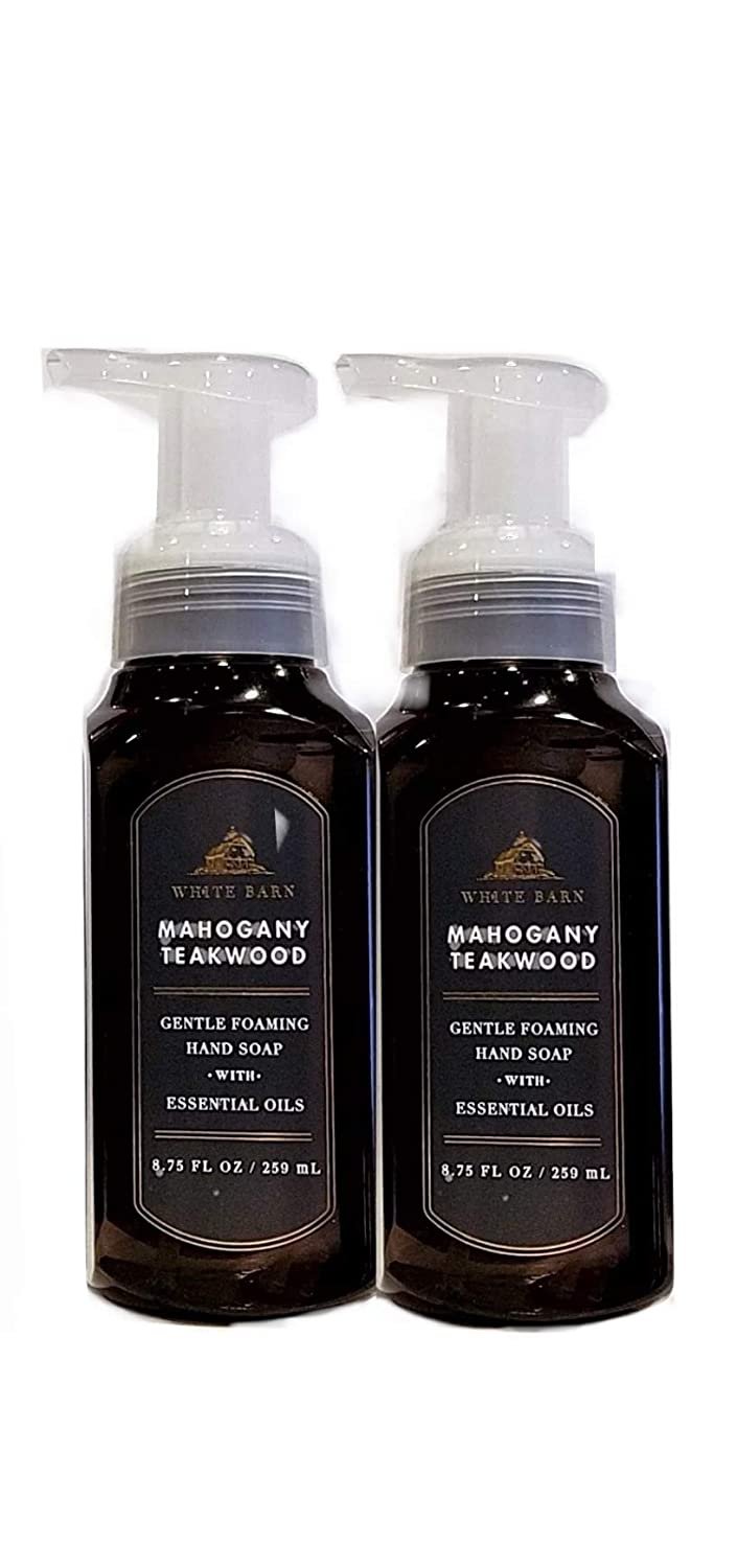 Bath & Body Works White Barn Mahogany Teakwood Gel Soap 8 Oz., Liquid Soap, Beauty & Health