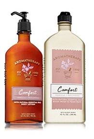 Bath & Body Works COMFORT - Vanilla & Patchouli Body Wash & Foam Bath and Lotion Set