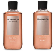 Bath and Body Works, Signature Collection Teakwood 2-in-1 Hair + Body Wash (2 Pack)