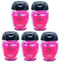 Bath and Body Works Anti-Bacterial Hand Gel 5-Pack PocketBac Sanitizers, Sweet Pea, 1 fl oz each
