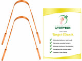 Tongue Scraper Cleaner (2 Pack) For Daily Oral Hygiene - Plastic Free Antibacterial Copper Metal - Dentist Recommended For Dental Hygiene & Fresh Breath By Absolute Ayurvedic