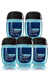Bath & Body Works Ocean for Men Pocketbac - Bundle of 5 - Antibacterial Hand Sanitizer Gel