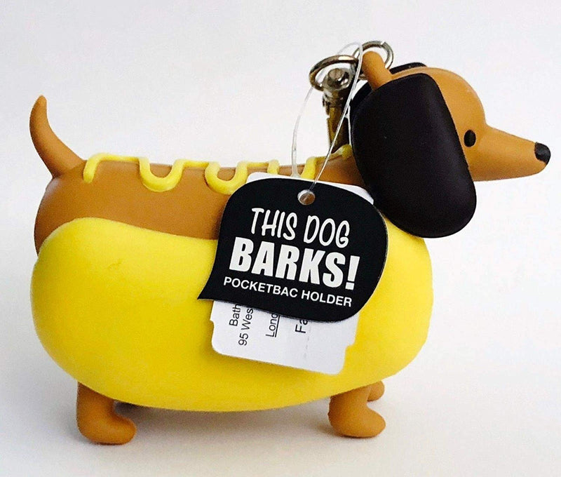 Bath Body Works PocketBac Hand Gel Holder Barking Dachshund Hot