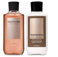 BATH AND BODY WORKS GIFT SET TEAKWOOD FOR MEN - Body Wash & Body lotion - FULL SIZE