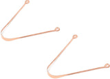Tongue Scraper Cleaner (2 Pack) For Daily Oral Hygiene - Plastic Free Antibacterial Copper Metal - Dentist Recommended For Dental Hygiene & Fresh Breath By Absolute Ayurvedic