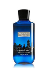 Bath & Body Works Midnight Men's Collection 2-In-1 Hair & Body Wash, 10 Fluid Ounce