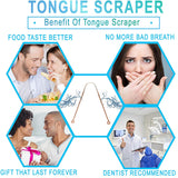 Tongue Scraper Cleaner (2 Pack) For Daily Oral Hygiene - Plastic Free Antibacterial Copper Metal - Dentist Recommended For Dental Hygiene & Fresh Breath By Absolute Ayurvedic