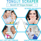 Tongue Scraper Cleaner (2 Pack) For Daily Oral Hygiene - Plastic Free Antibacterial Copper Metal - Dentist Recommended For Dental Hygiene & Fresh Breath By Absolute Ayurvedic