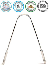 Tongue Scraper Cleaner (2 Pack) For Daily Oral Hygiene - Plastic Free Antibacterial Copper Metal - Dentist Recommended For Dental Hygiene & Fresh Breath By Absolute Ayurvedic