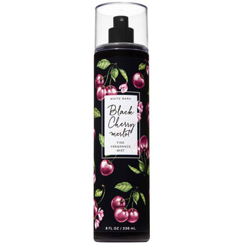 Bath and Body Works BLACK CHERRY MERLOT Fine Fragrance Mist 8 Fluid Ounce (2019 Edition, White Barn Label)
