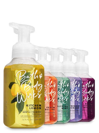 Bath and Body Works Classic Kitchen Favorites - Set of 5 Foaming Hand Soaps - Black Cherry Merlot, Kitchen Lemon, Eucalyptus Mint, Peach Bellini, and French Lavender