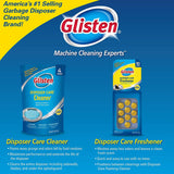 Glisten Garbage Disposal Cleaner and Odor Eliminator with Foaming Action, Removes Buildup and Cleans, Lemon Scent, 4 Uses