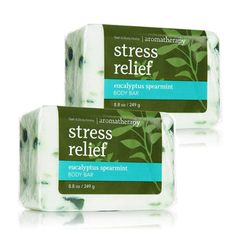 Bath & Body Works Aromatherapy Stress Relief  Eucalyptus Spearmint Body Bar,  2 Pack