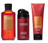 BATH AND BODY WORKS, GIFT SET BOURBON FOR MEN ~ BODY WASH ~ BODY CREAM AND DEODORIZING BODY SPRAY- FULL SIZE