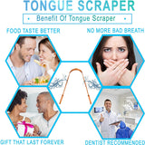 Tongue Scraper Cleaner (2 Pack) For Daily Oral Hygiene - Plastic Free Antibacterial Copper Metal - Dentist Recommended For Dental Hygiene & Fresh Breath By Absolute Ayurvedic