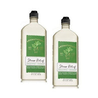 Bath and Body Works 2 Pack Aromatherapy Stress Relief Eucalyptus & Spearmint Shower Gel. 10 Oz.