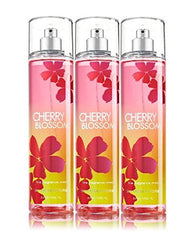 Lot of 3 Bath & Body Works Cherry Blossom Fine Fragrance Mist 8 Fl Oz Each (Cherry Blossom)