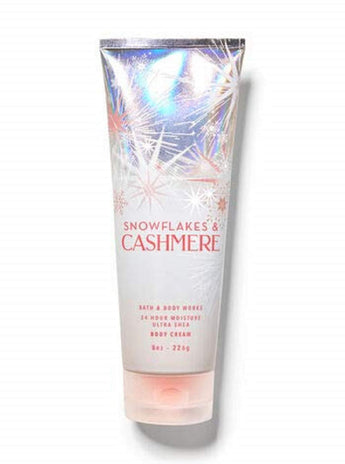 Bath and Body Works Snowflakes and Cashmere Ultra Shea Body Cream 8 Ounce Starburst Label 2020