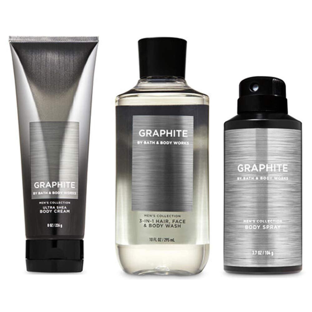 BATH AND BODY WORKS, GIFT SET GRAPHITE FOR MEN ~ BODY WASH ~ BODY CREA –  Absolute Products Store