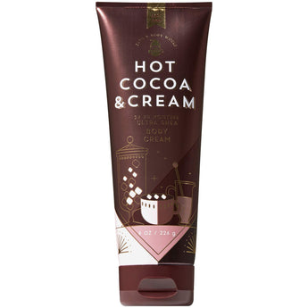 Bath and Body Works HOT COCOA and CREAM Ultra Shea Body Cream 8 Ounce (2018 Edition)