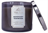 Bath & Body Works, White Barn 3-Wick Candle, Mahogany Teakwood