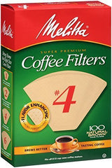 Melitta Cone Coffee Filters Natural Brown #4 100 count