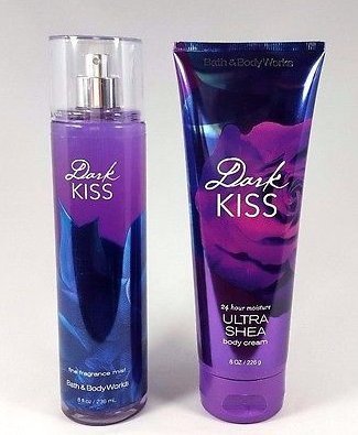 Bath & Body Work DARK KISS Body Mist 8 FL OZ & Body Cream OZ