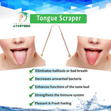 Tongue Scraper Cleaner (2 Pack) For Daily Oral Hygiene - Plastic Free Antibacterial Copper Metal - Dentist Recommended For Dental Hygiene & Fresh Breath By Absolute Ayurvedic