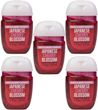 Bath & Body Works Japanese Cherry Blossom 5-Pack PocketBac Sanitizers Anti-Bacterial Hand Gel 1 Fl Oz
