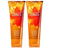 Bath and Body Works Sensual Amber Triple Moisture Body Cream 8 oz – 2 Pack