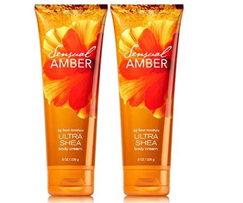 Bath and Body Works Sensual Amber Triple Moisture Body Cream 8 oz – 2 Pack