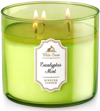 Bath & Body Works White Barn 3-Wick Candle in Eucalyptus Mint