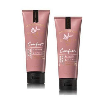 Bath and Body Works 2 Pack Aromatherapy Comfort Vanilla & Patchouli Body Cream 8 Oz.