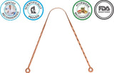 Tongue Scraper Cleaner (2 Pack) For Daily Oral Hygiene - Plastic Free Antibacterial Copper Metal - Dentist Recommended For Dental Hygiene & Fresh Breath By Absolute Ayurvedic