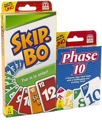 Mattel Phase 10 Card Game with Skip-Bo Card Game